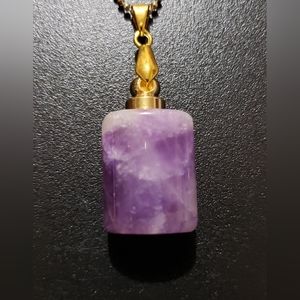 Amethyst Bottle Necklace